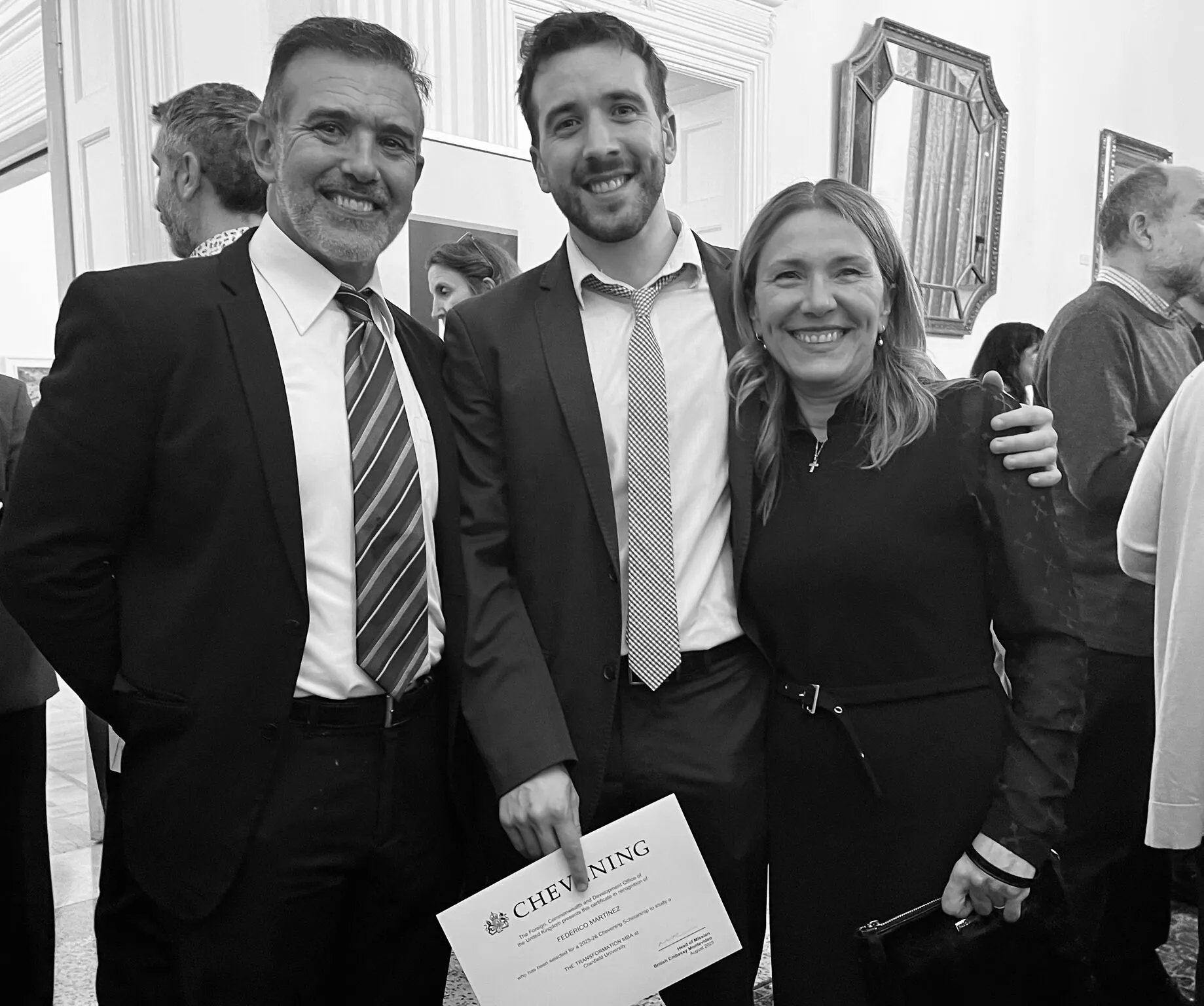 Award night, with my parents